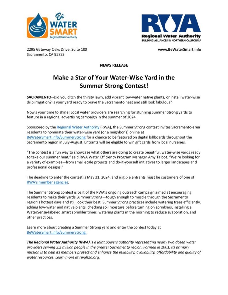 Make a Star of Your Water-Wise Yard in the Summer Strong Contest!
